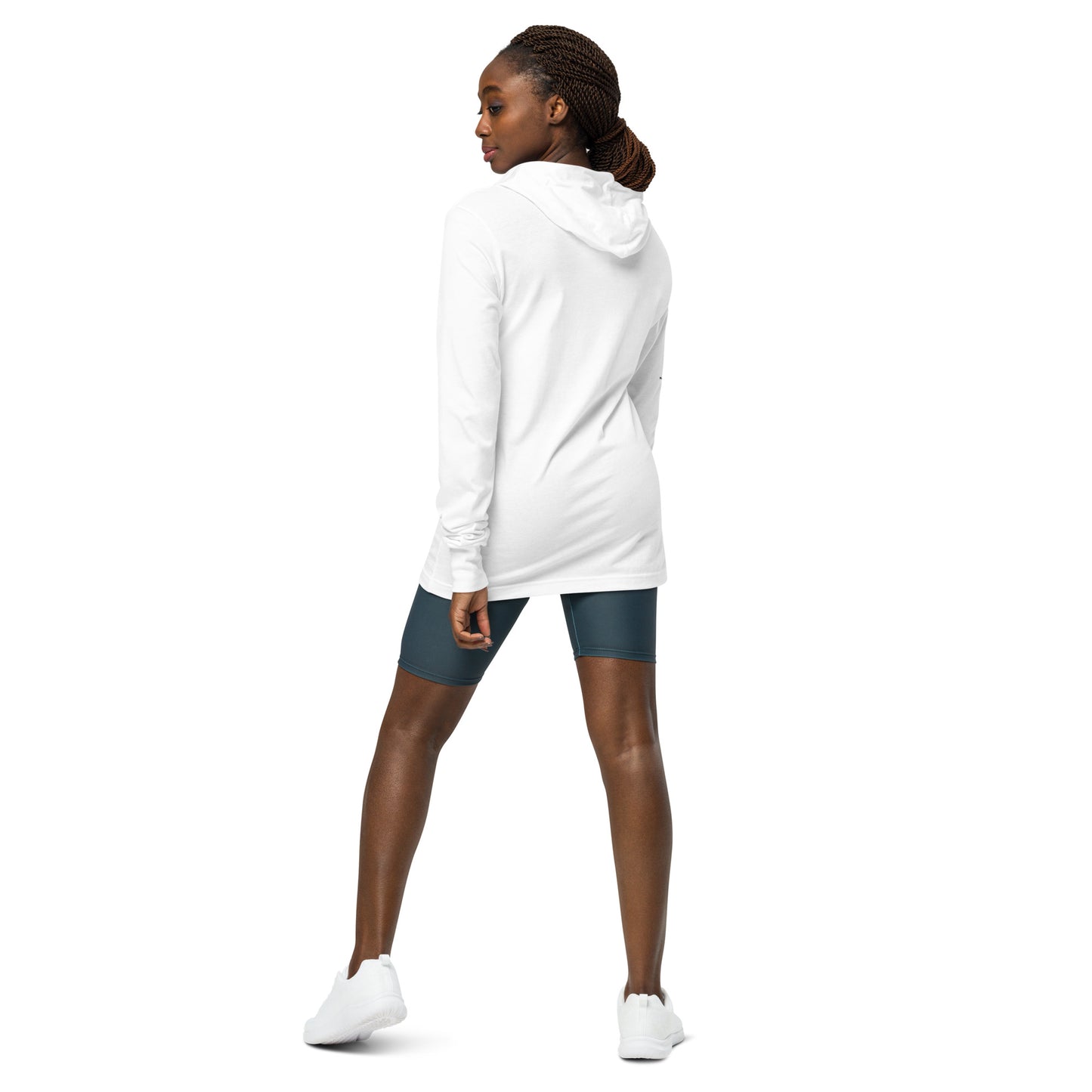 Unisex iCare. Hooded Long-Sleeve Tee - White