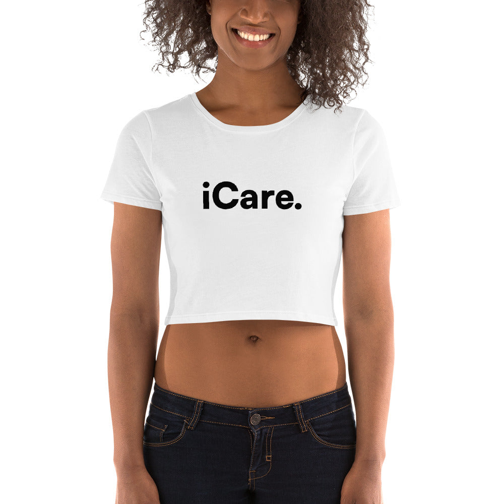 Women’s iCare. Crop Tee - White