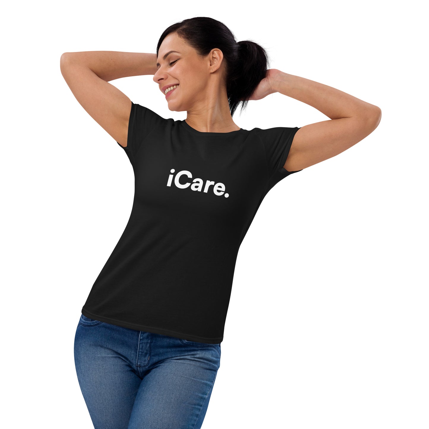 Women's iCare. Short Sleeve T-shirt - Black