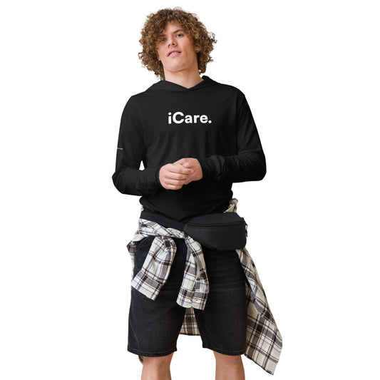 Unisex iCare. Hooded Long-Sleeve Tee - Black