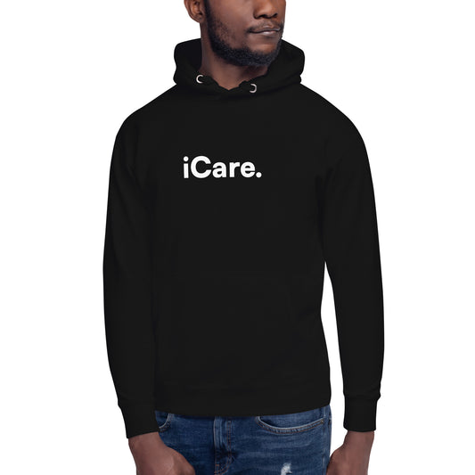 Unisex Premium iCare. Hoodie - Black