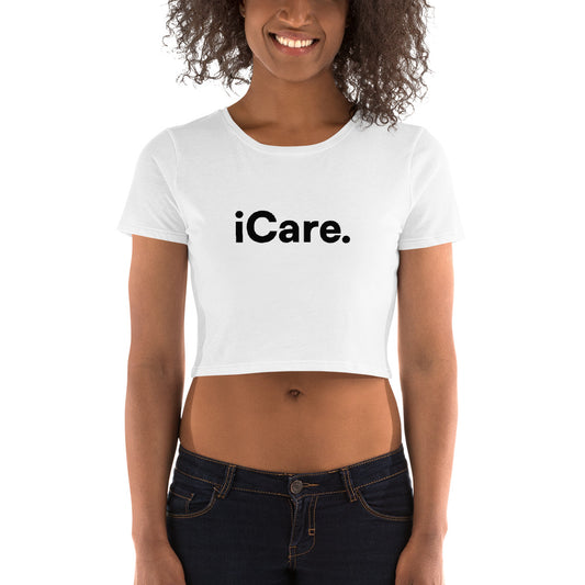 Women’s iCare. Crop Tee - White