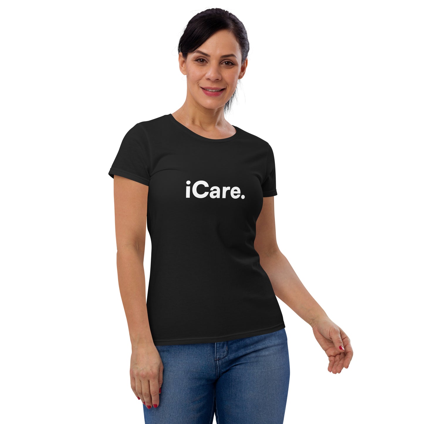 Women's iCare. Short Sleeve T-shirt - Black